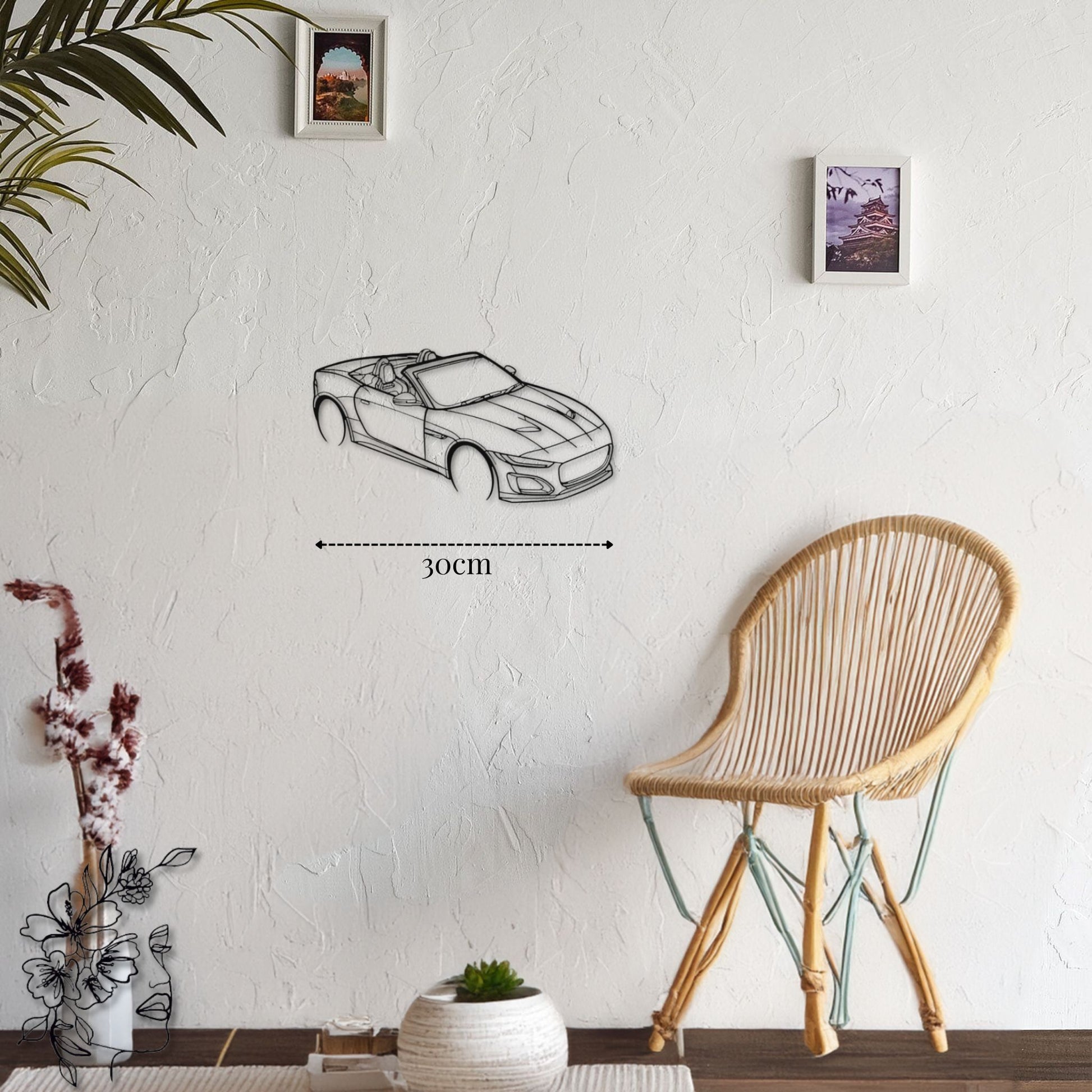 Petite décoration murale F-Type Vue de dessus